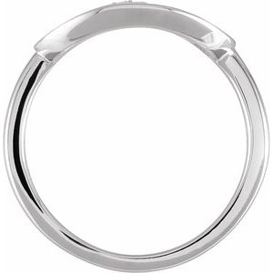 14K White Gold .05 CTW Natural Diamond Initial L Signet Ring