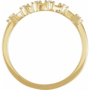 14K Yellow Gold 1/6 CTW Natural Diamond Pisces Constellation Ring