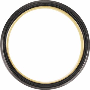 18K Yellow Gold PVD & Black PVD Tungsten 7 mm Beveled-Edge Grooved Comfort-Fit Band Size 10