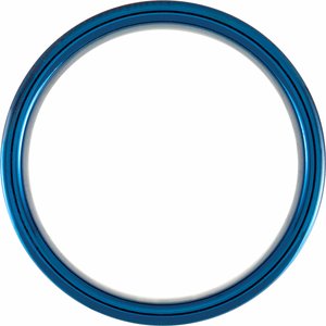 Blue PVD Tungsten 6 mm Grooved Comfort-Fit Band Size 9.5