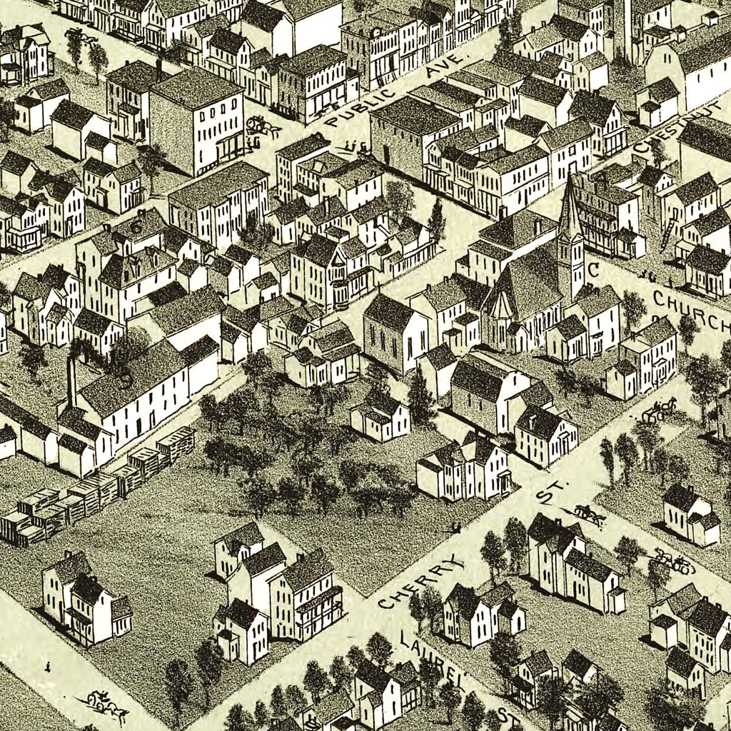 Vintage Map of Montrose, Pennsylvania 1890