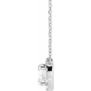 14K White Gold 1 CTW Lab-Grown Diamond French-Set 16-18" Necklace