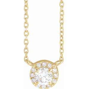 14K Yellow Gold 1/3 CTW Natural Diamond 16" Necklace