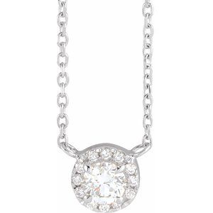 Sterling Silver 1/3 CTW Natural Diamond 16" Necklace