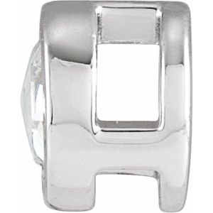 Platinum 1/8 CT Rose-Cut Natural Diamond Bezel-Set  Pendant
