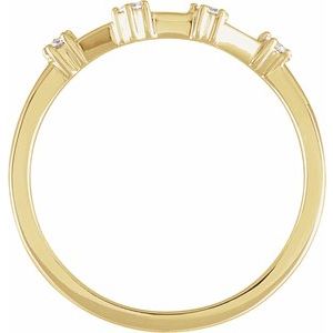 14K Yellow Gold 1/10 CTW Natural Diamond Aquarius Constellation Ring