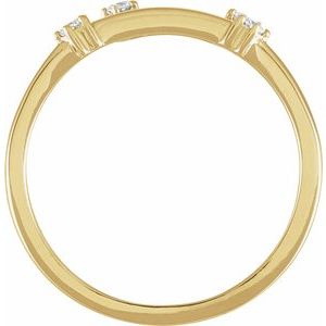 14K Yellow Gold 1/10 CTW Natural Diamond Aries Constellation Ring