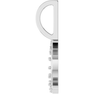 18K Palladium White Gold Accented Crescent Moon Charm/Pendant Mounting – image 6