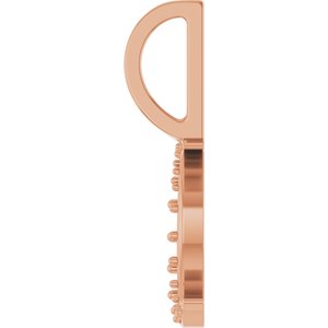 18K Rose Gold Accented Crescent Moon Charm/Pendant Mounting – image 6
