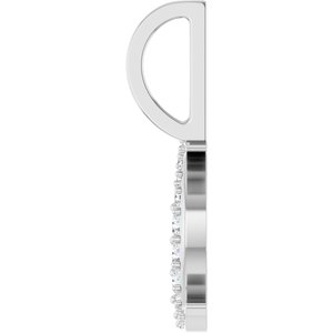 10K X1 White Gold Accented Crescent Moon Charm/Pendant Mounting – image 5