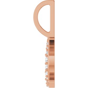 18K Rose Gold Accented Crescent Moon Charm/Pendant Mounting – image 5