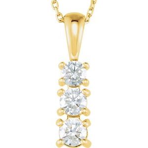 14K Yellow Gold 1/2 CTW Lab-Grown Diamond 18" Necklace