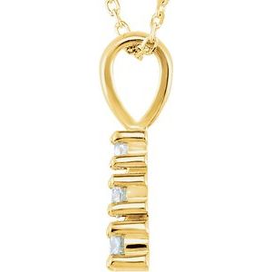 14K Yellow Gold 1/3 CTW Natural Diamond Graduated 18" Necklace