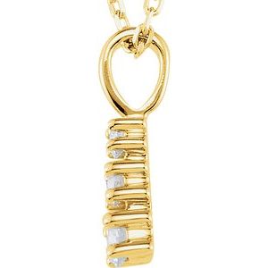 14K Yellow Gold 1/6 CTW Lab-Grown Diamond 18" Necklace