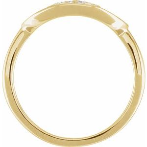 14K Yellow Gold 1/10 CTW Natural Diamond Initial A Signet Ring