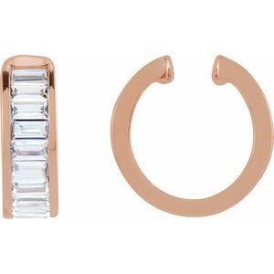 14K Rose Gold 3/4 CTW Lab-Grown Diamond Ear Cuff