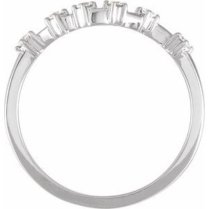 14K White Gold 1/6 CTW Natural Diamond Pisces Constellation Ring