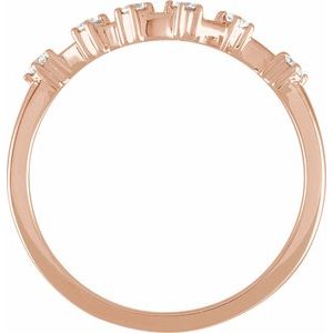 14K Rose Gold 1/6 CTW Natural Diamond Pisces Constellation Ring