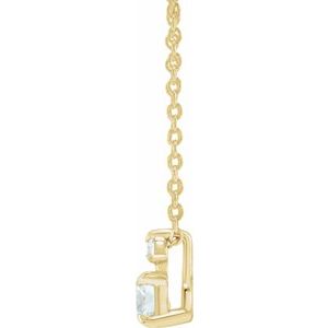 14K Yellow Gold 1/4 CTW Lab-Grown Diamond Claw-Prong 16-18" Necklace