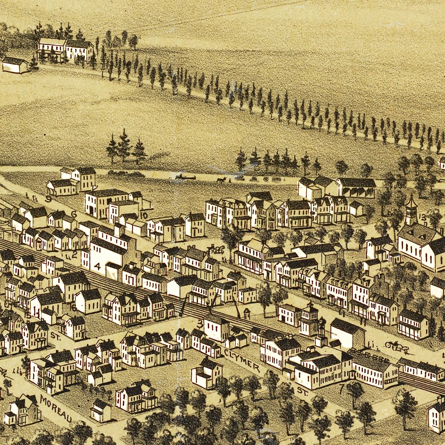 Vintage Map of Morrisville, Pennsylvania 1893