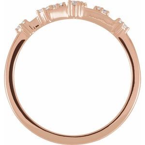 14K Rose Gold 1/6 CTW Natural Diamond Gemini Constellation Ring