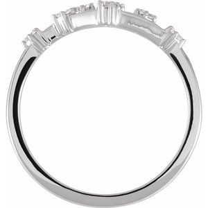 14K White Gold 1/6 CTW Natural Diamond Gemini Constellation Ring