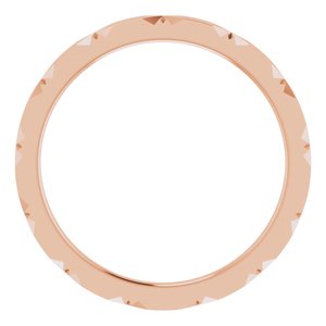 10K Rose 1.5 mm Diamond Faceted Band Size 13