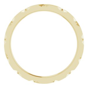 18K Yellow 1.5 mm Diamond Faceted Band Size 16