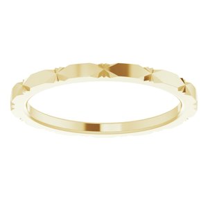 18K Yellow 1.5 mm Diamond Faceted Band Size 8