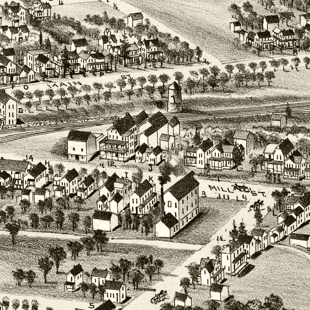Vintage Map of Moscow, Pennsylvania 1891