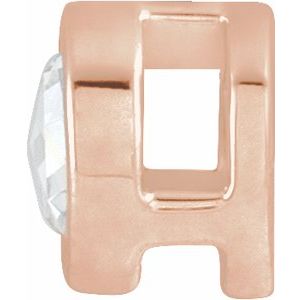 14K Rose Gold 1/10 CT Rose-Cut Natural Diamond Bezel-Set Pendant