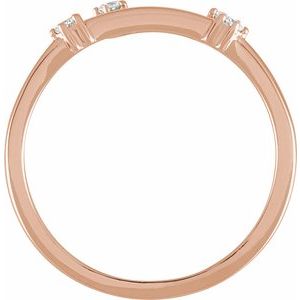 14K Rose Gold 1/10 CTW Natural Diamond Aries Constellation Ring
