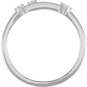 14K White Gold 1/10 CTW Natural Diamond Aries Constellation Ring