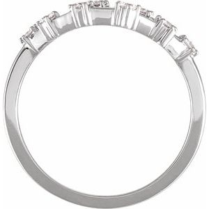 14K White Gold 1/5 CTW Natural Diamond Capricorn Constellation Ring