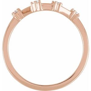 14K Rose Gold 1/10 CTW Natural Diamond Aquarius Constellation Ring