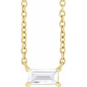 14K Yellow Gold 1/3 CT Lab-Grown Diamond 16-18" Necklace