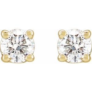 14K Yellow Gold 1/3 CTW Natural Diamond Stud Earrings – image 2