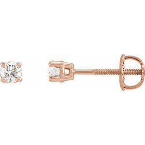 14K Rose Gold 1/3 CTW Natural Diamond Stud Earrings