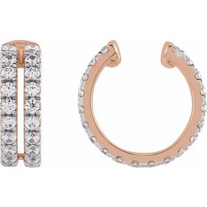 14K Rose Gold 1/2 CTW Lab-Grown Diamond Ear Cuff