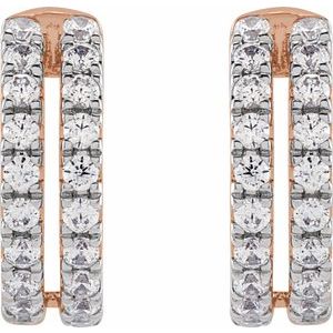 14K Rose Gold 1/2 CTW Lab-Grown Diamond Ear Cuff
