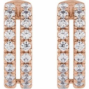 14K Rose Gold 1/2 CTW Lab-Grown Diamond Ear Cuff – image 2