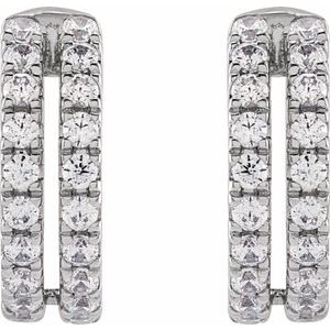 14K White Gold 1/2 CTW Lab-Grown Diamond Ear Cuff