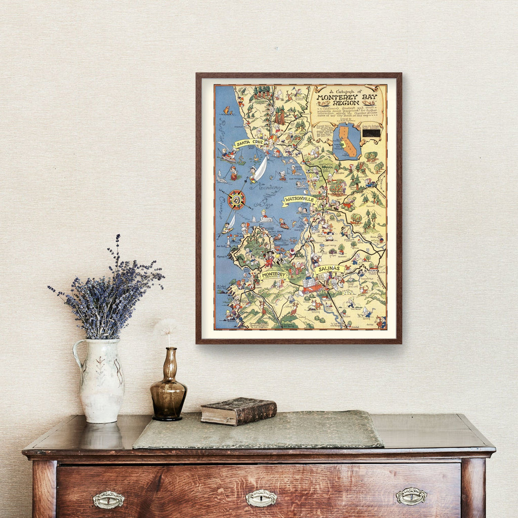 Vintage Map of Monterey Bay, 1932