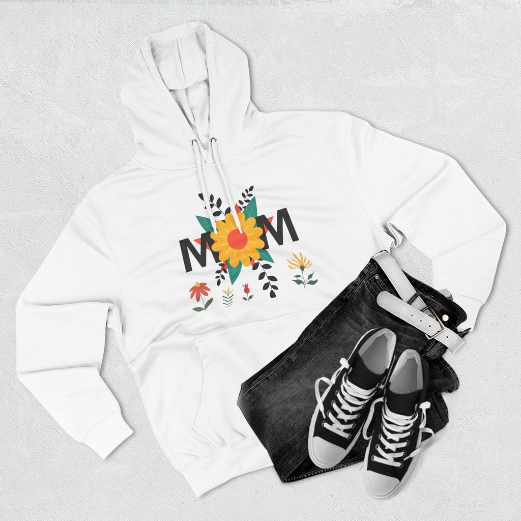 Mom Floral Pattern Three-Panel Fleece Hoodie