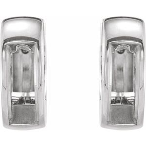 Platinum 2.5 mm Round Channel-Set Hinged 10 mm Hoop Earring Mounting – image 2