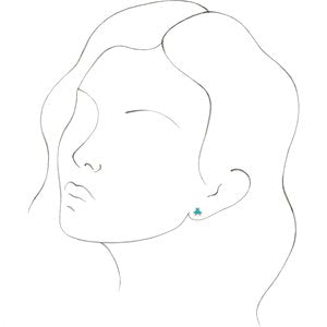 14K Yellow Gold White Opal Three-Stone Cabochon Earrings