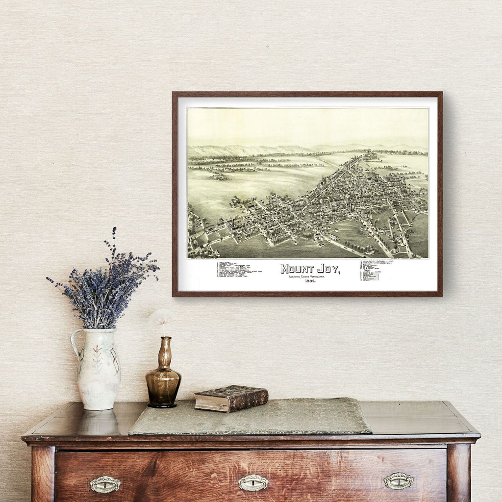 Vintage Map of Mount Joy, Pennsylvania 1894
