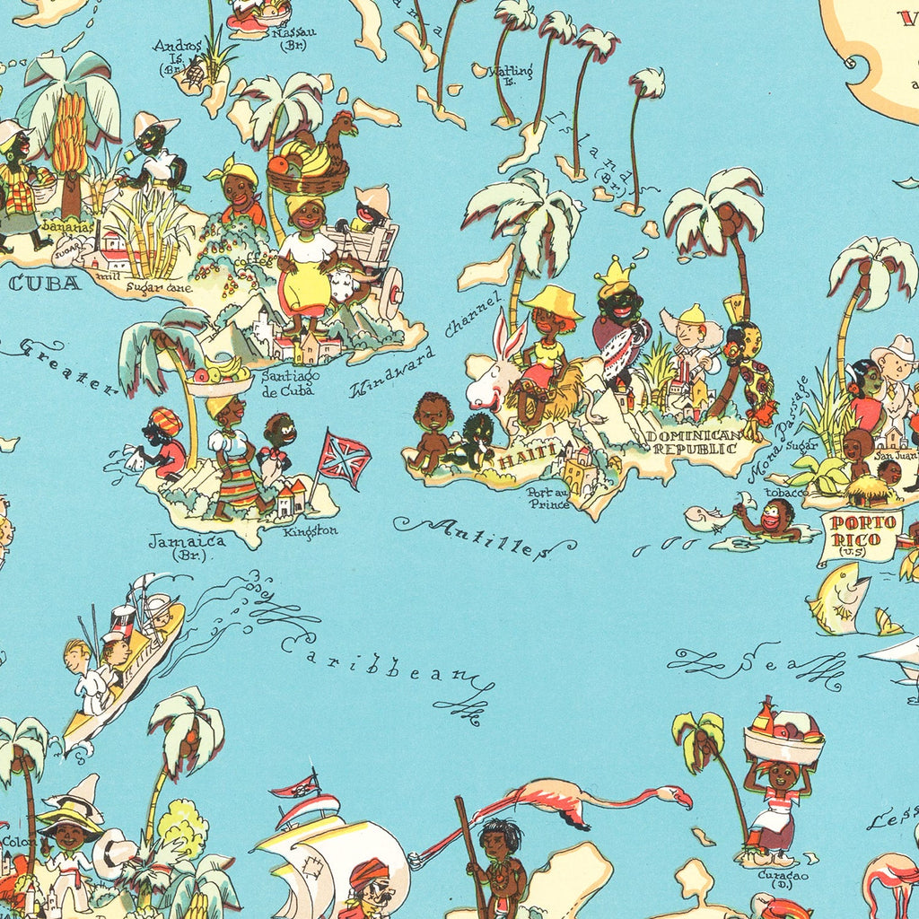 Vintage Map of Panama Canal, 1935