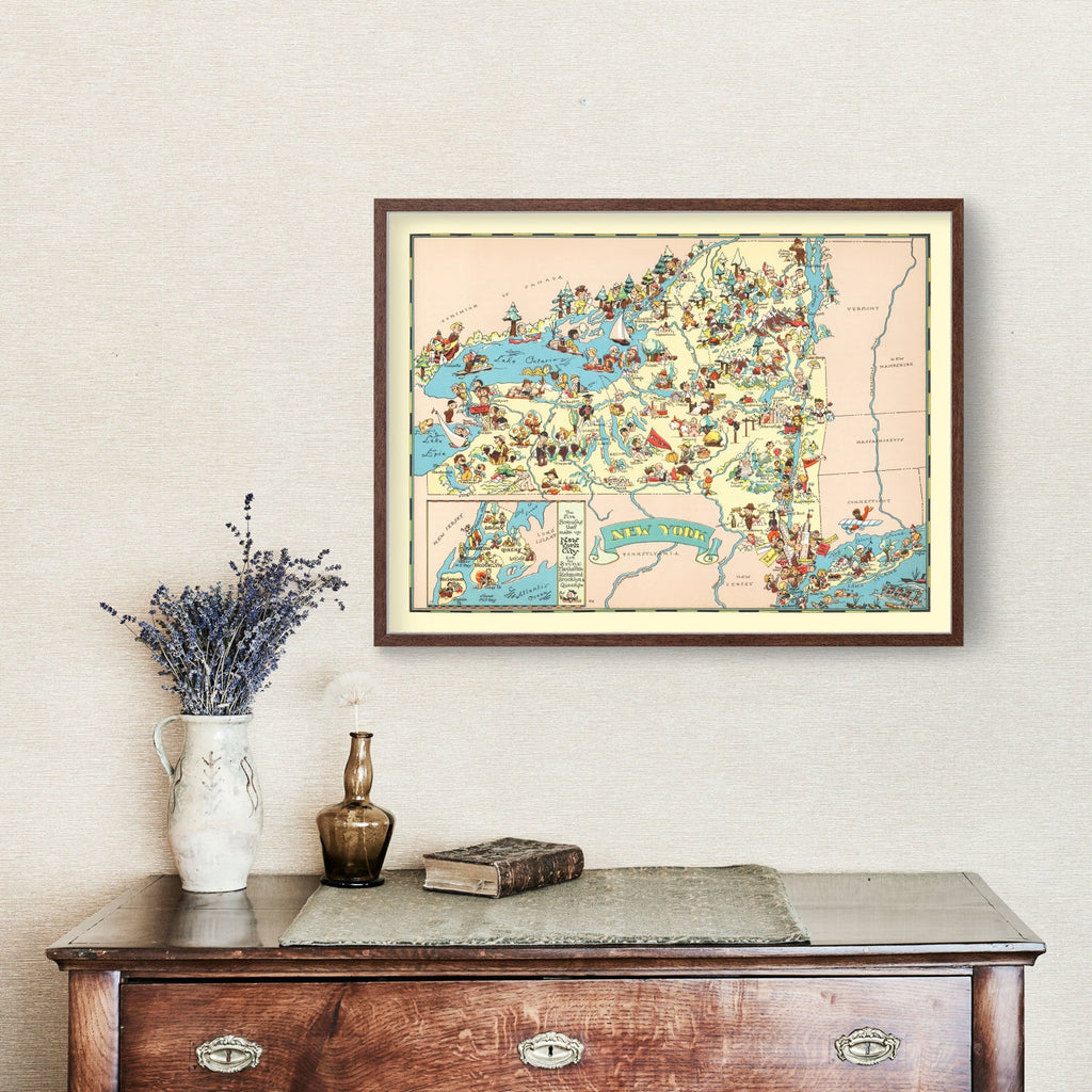 Vintage Map of New York 1935
