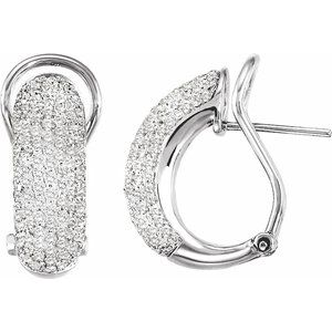 14K White Gold 1 1/2 CTW Natural Diamond Earrings – image 3